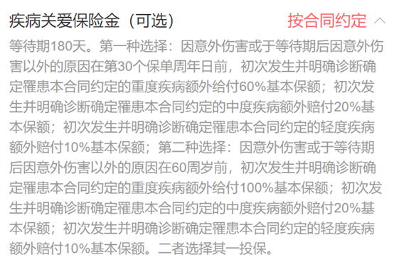 小青龙2疾病关爱保险金